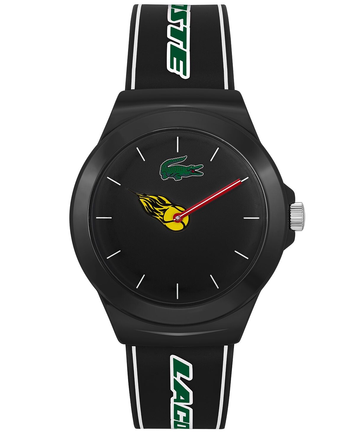 

Часы Neocroc унисекс с черным силиконовым ремешком 38 мм Lacoste, черный