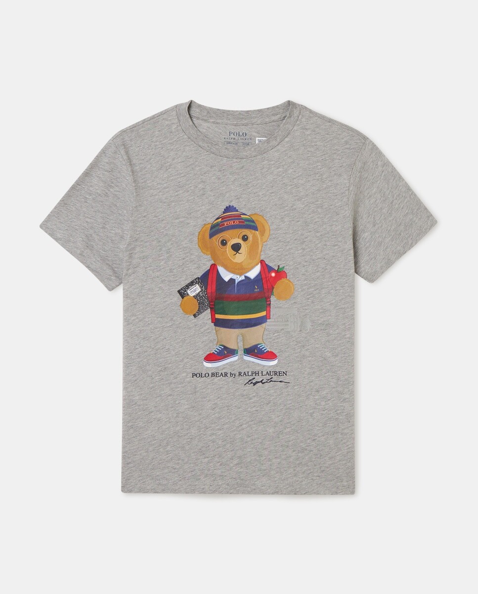 

Футболка-поло Bear для мальчика из 100% хлопка Polo Ralph Lauren, серый