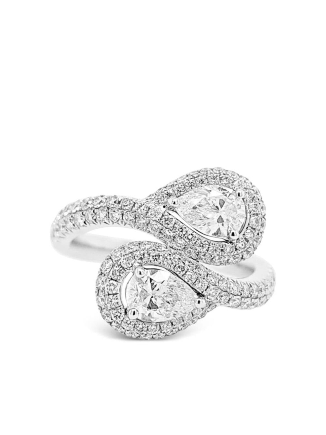 

Платиновое коктейльное кольцо с бриллиантами HYT Jewelry, серебряный