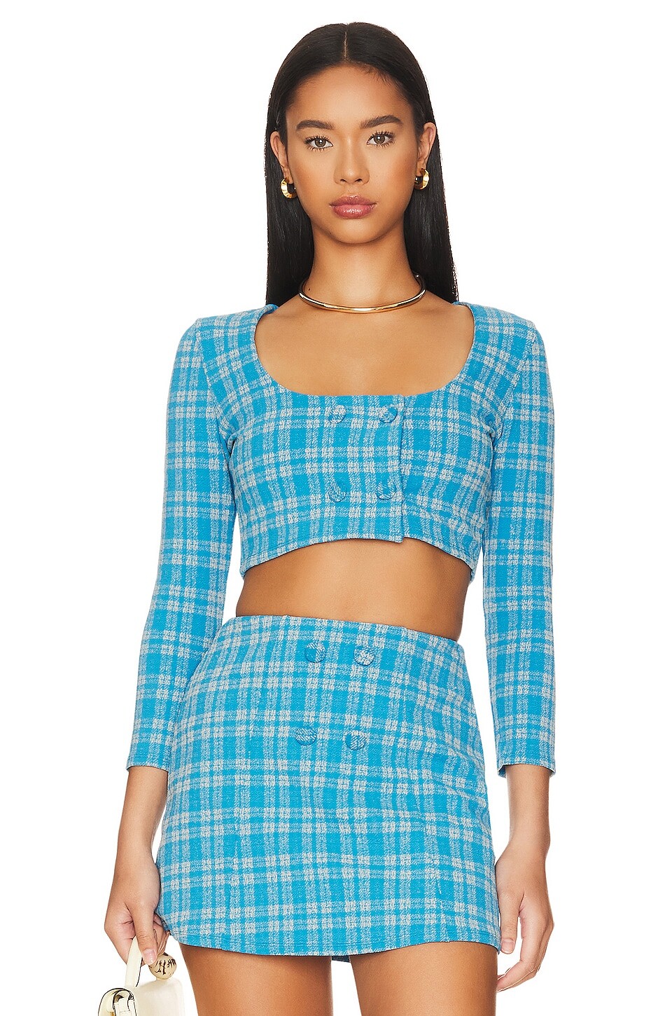 

Топ DEVON WINDSOR Aubrie, цвет Blue Plaid