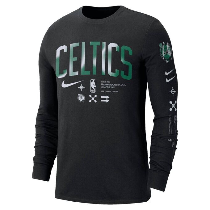 

Рубашка с длинным рукавом Boston Celtics длинная Nike, черный
