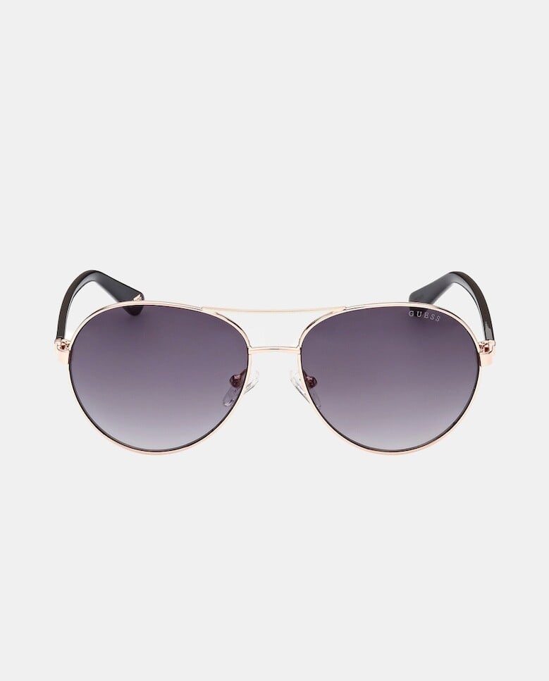 

Солнцезащитные очки-авиаторы унисекс с золотистым металлом Guess, золотой