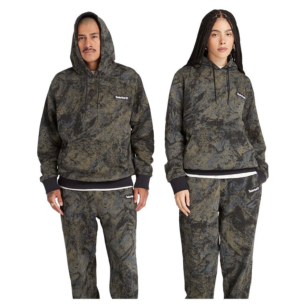 

Худи Timberland All Over Printed Mountains Camo, зеленый