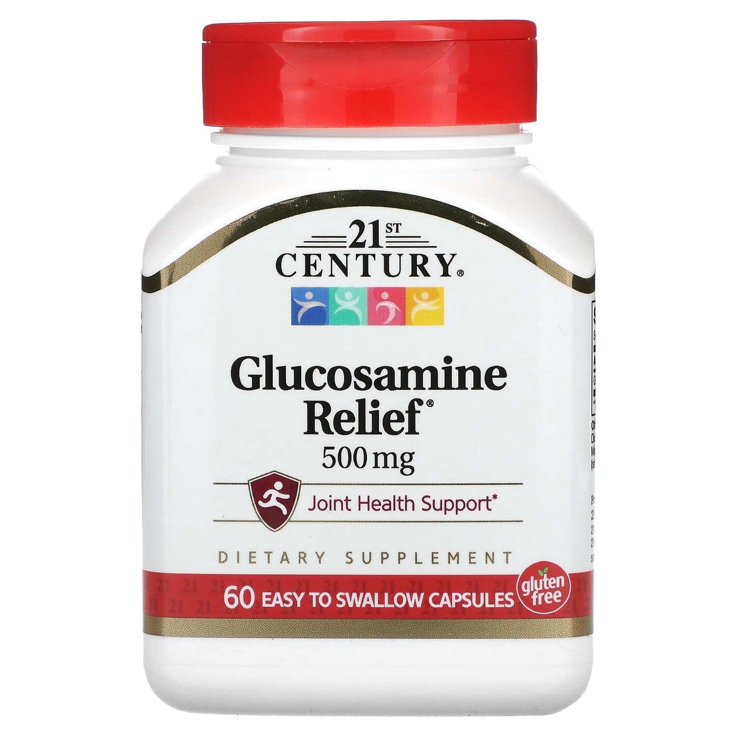 

Glucosamine Relief, 500 мг, 60 капсул, которые легко глотать, 21st Century