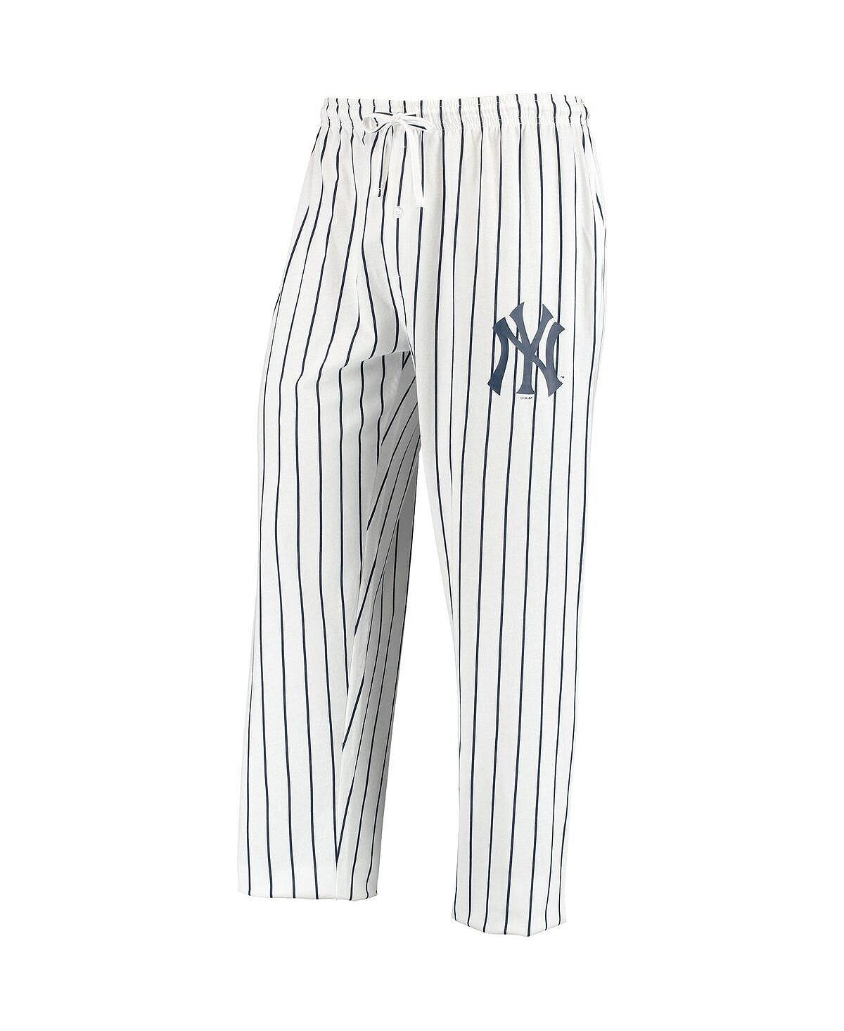 цена Мужские белые, темно-синие брюки New York Yankees Vigor Lounge Concepts Sport