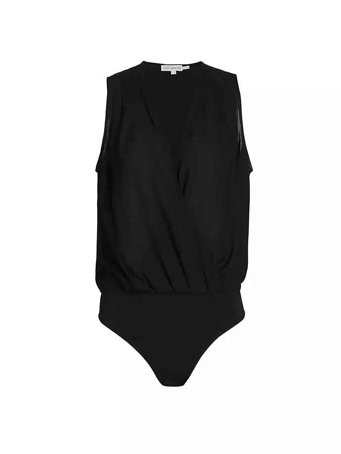 

Боди с запахом и блузкой Georgette Good American, черный