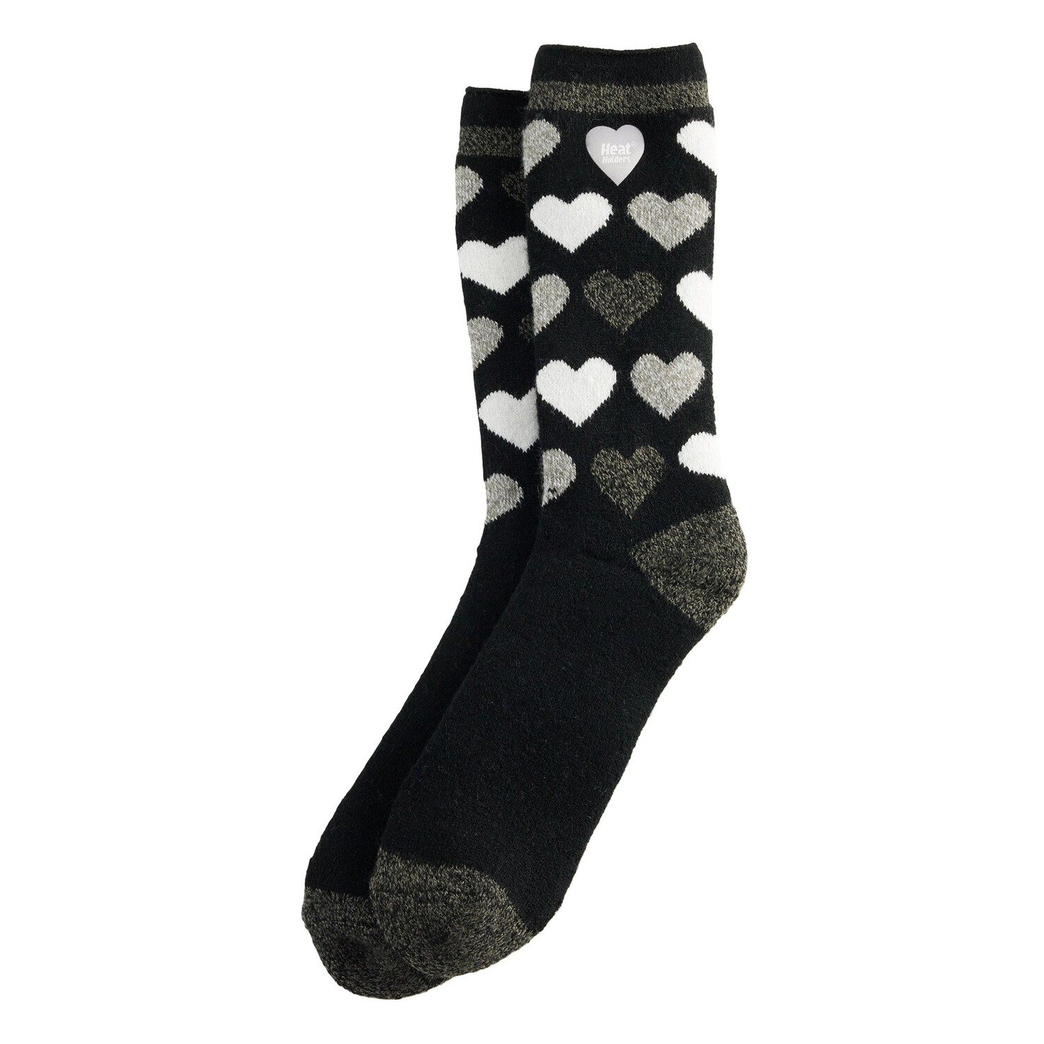 

Женские носки Heat Holders Lite Jennifer Heart Crew Heat Holders, черный