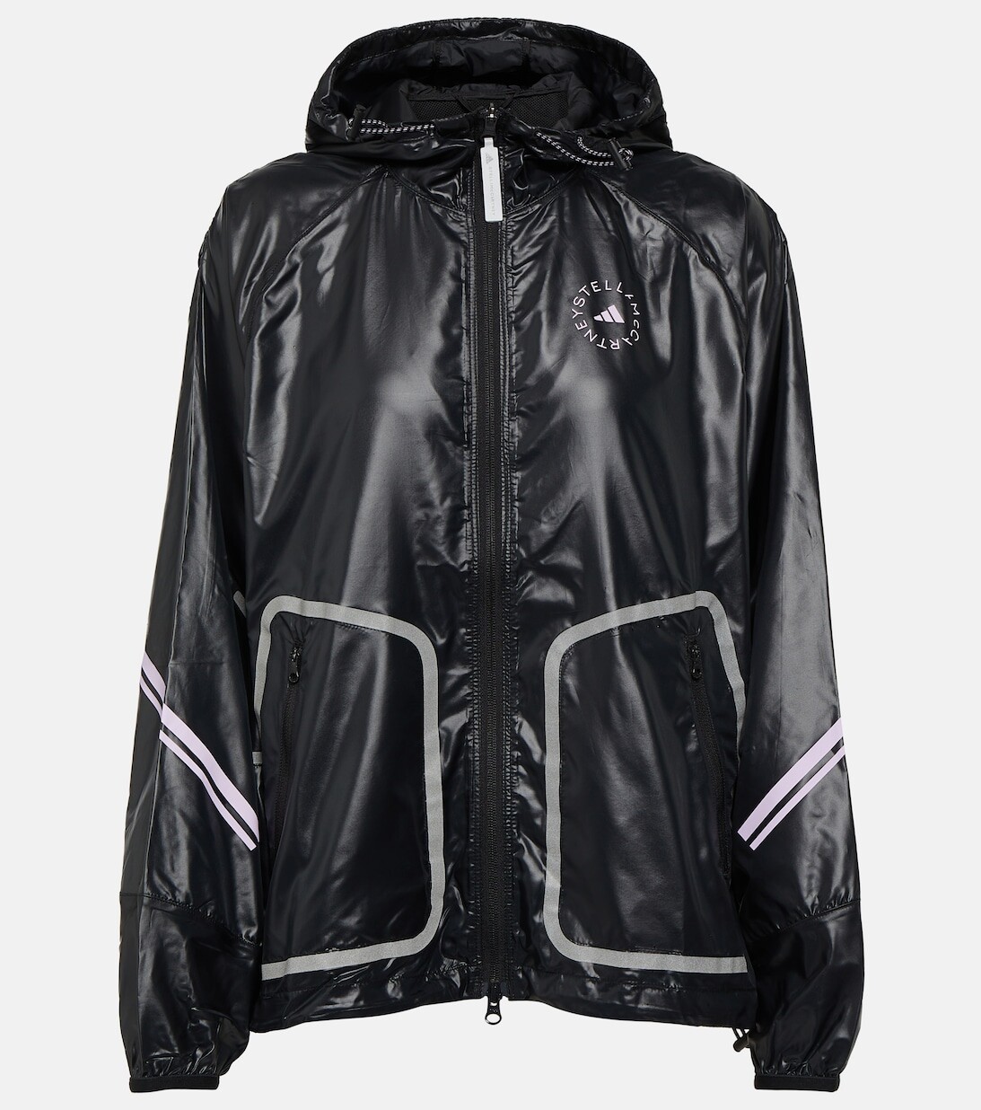 

Беговая куртка TruePace с капюшоном ADIDAS BY STELLA MCCARTNEY, черный