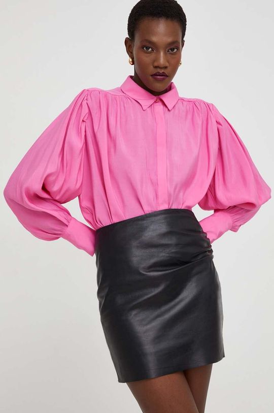 Кожаная юбка из лимитированной коллекции NO SHAME Answear Lab, черный