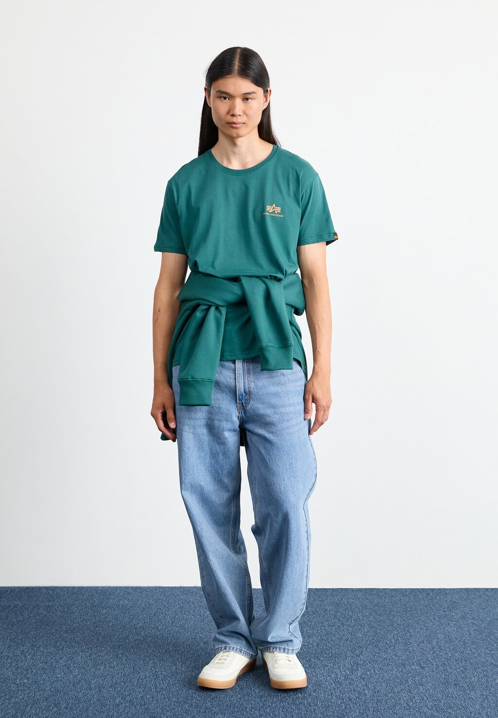 

Базовая футболка SMALL LOGO Alpha Industries, бирюзовый