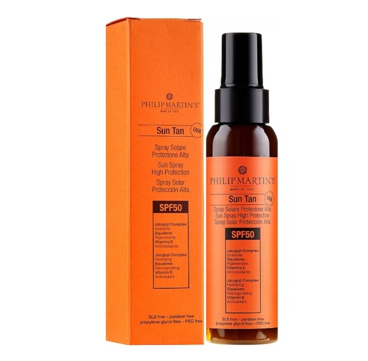 

Philip Martin's Sun Tan SPF50, Защитная эмульсия-спрей для лица и тела, 150мл
