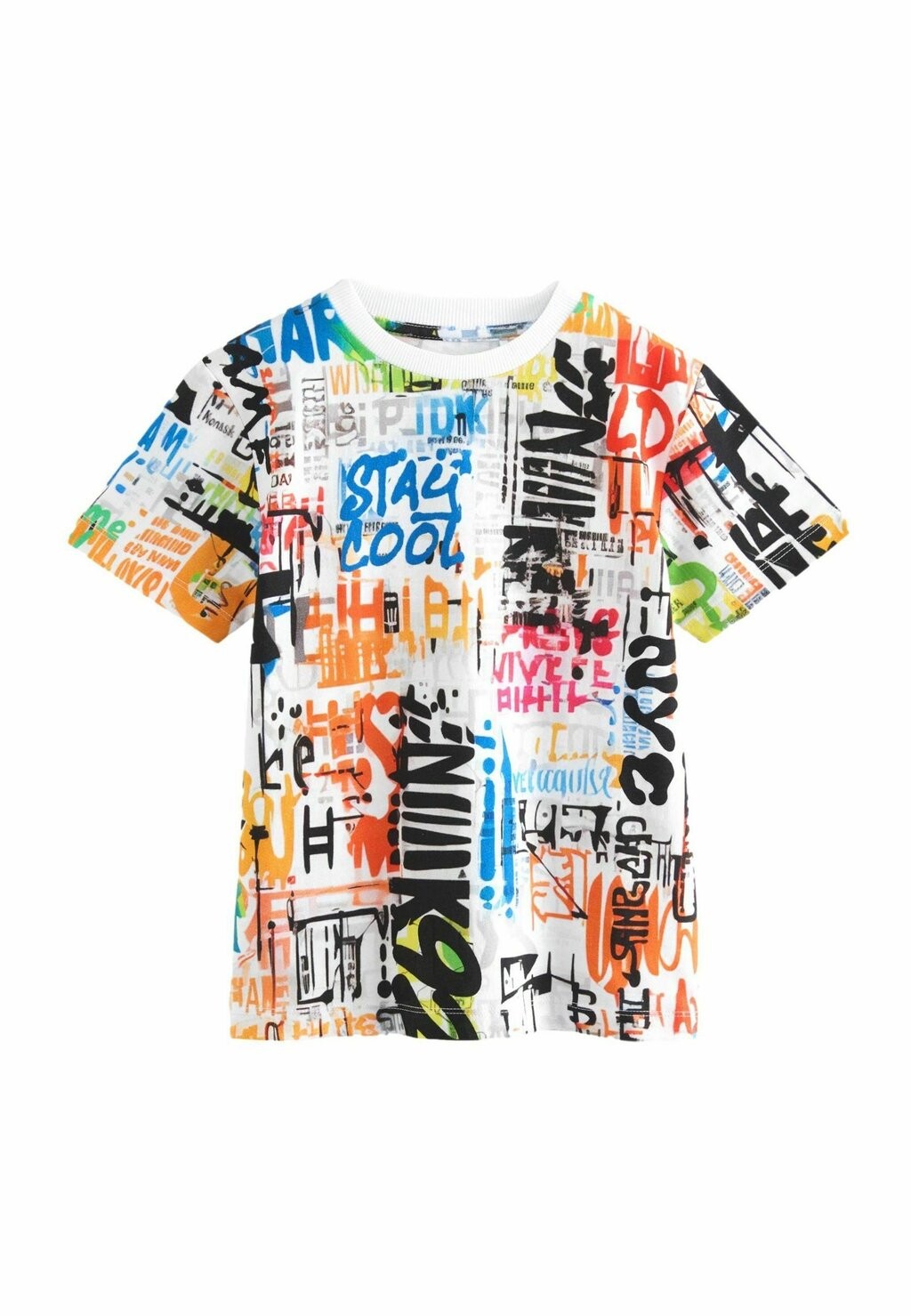 цена Футболка с принтом SHORT SLEEVE STANDARD Next, цвет multi graffiti