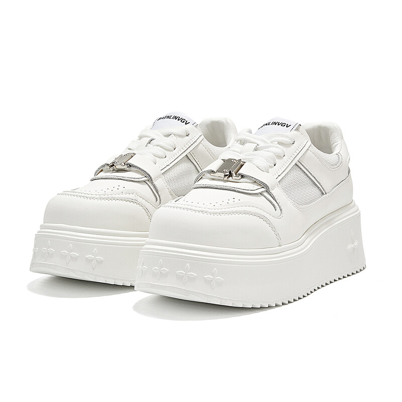 

Кроссовки BURGELY Skateboarding Shoes Women's Low-top White, белый