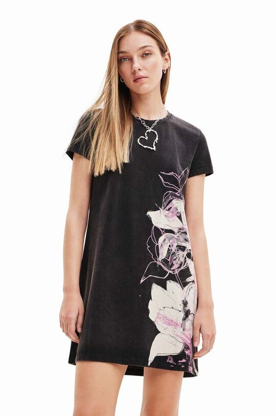 

Платье из хлопка Desigual, черный