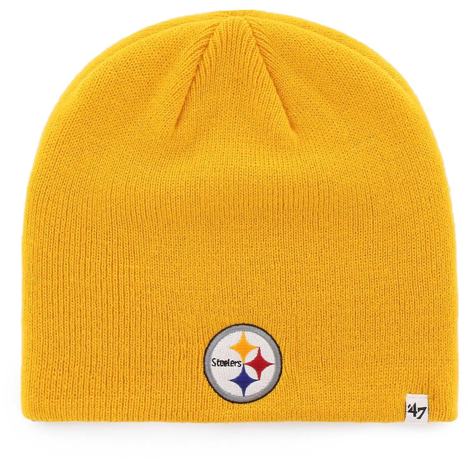 

Мужская вязаная шапка с логотипом '47 Gold Pittsburgh Steelers Secondary