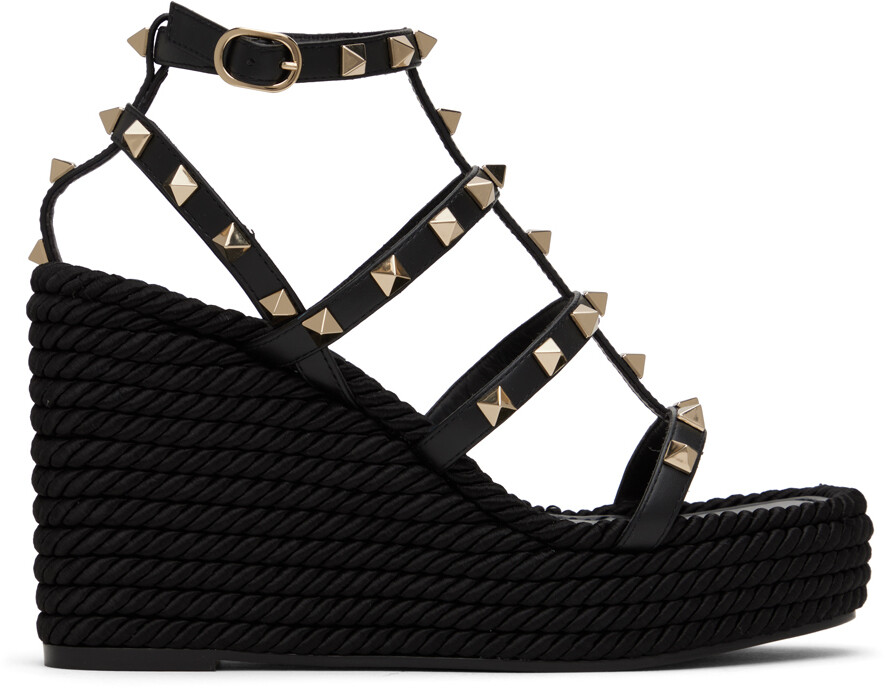 

Черные босоножки на каблуке Rockstud 95 Valentino Garavani