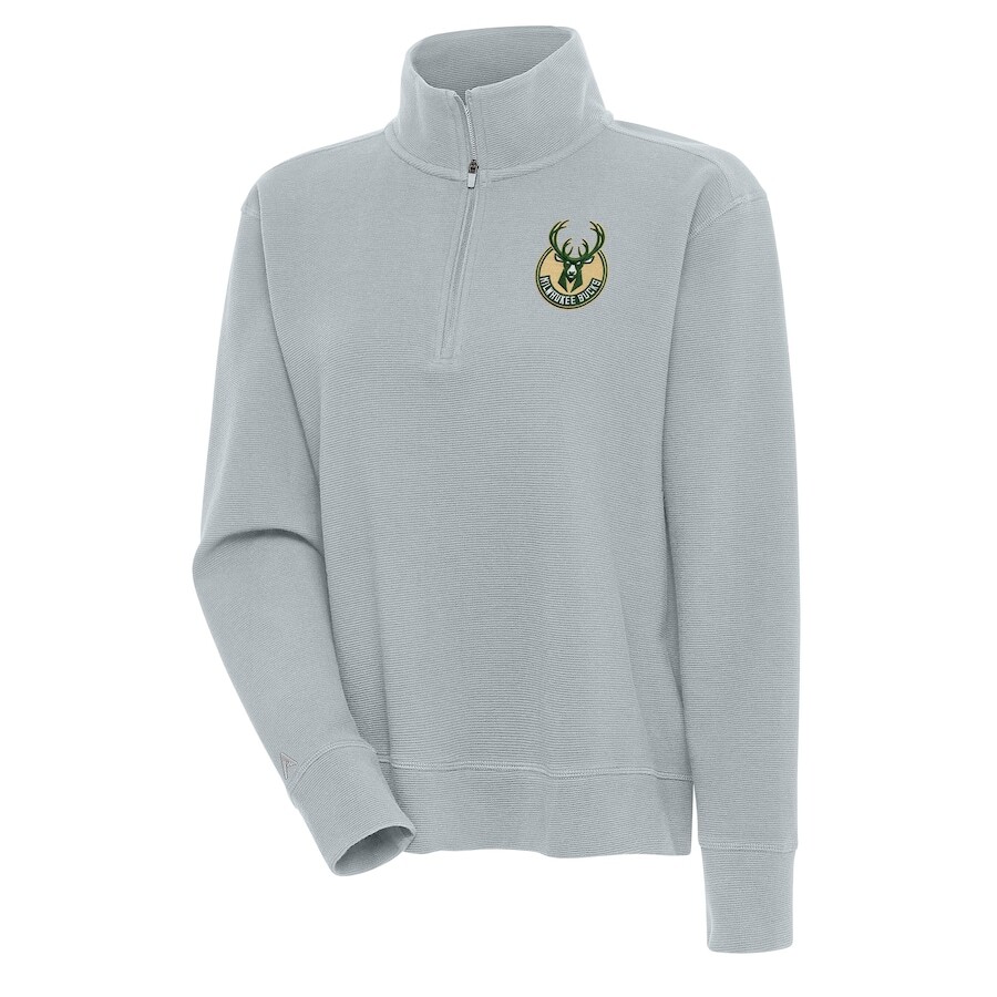 

Толстовка Antigua Milwaukee Bucks, серый