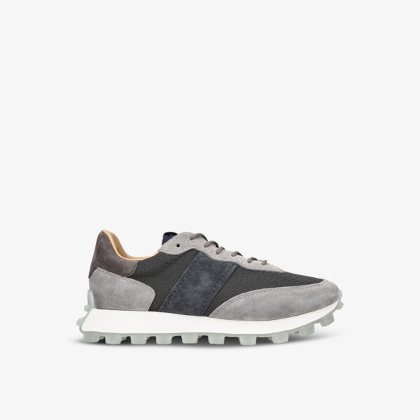 

Кроссовки allacciata 25k runner из кожи и ракушек с низким берцем Tods, серый