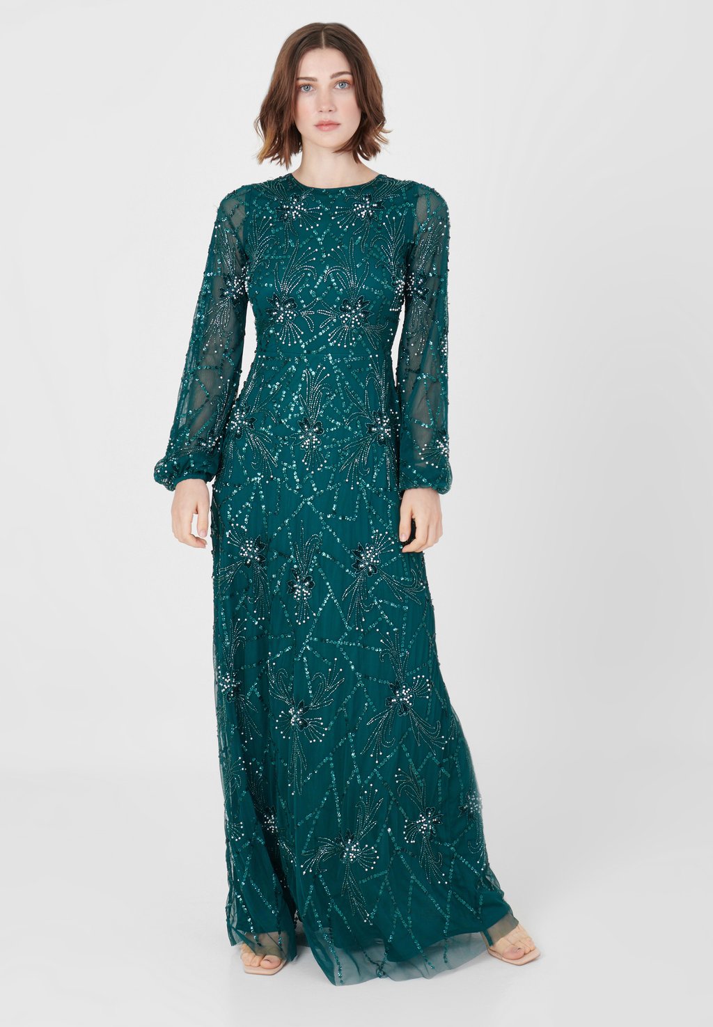 Вечернее платье Embellished Sequins Maryisa, цвет emerald green
