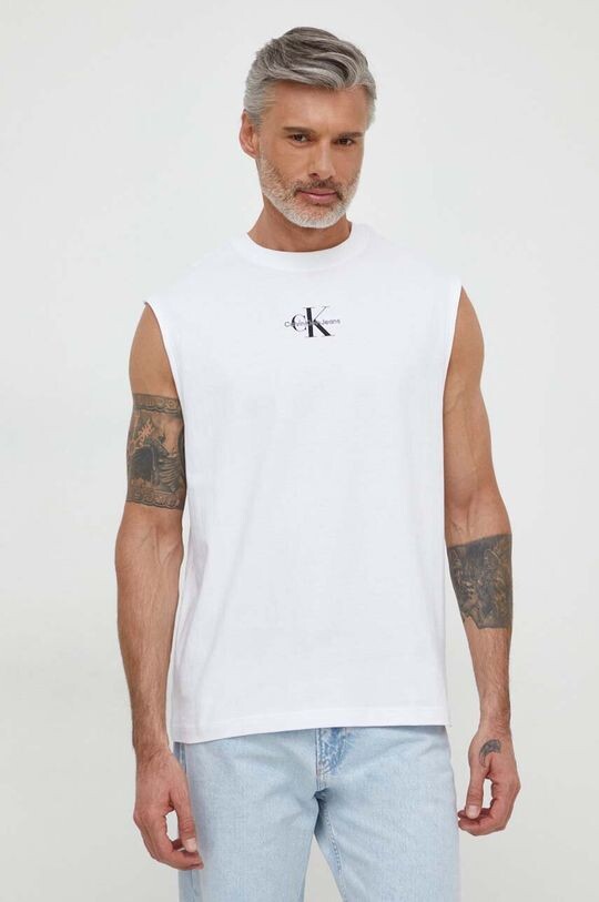 

Хлопковая футболка Calvin Klein Jeans, белый