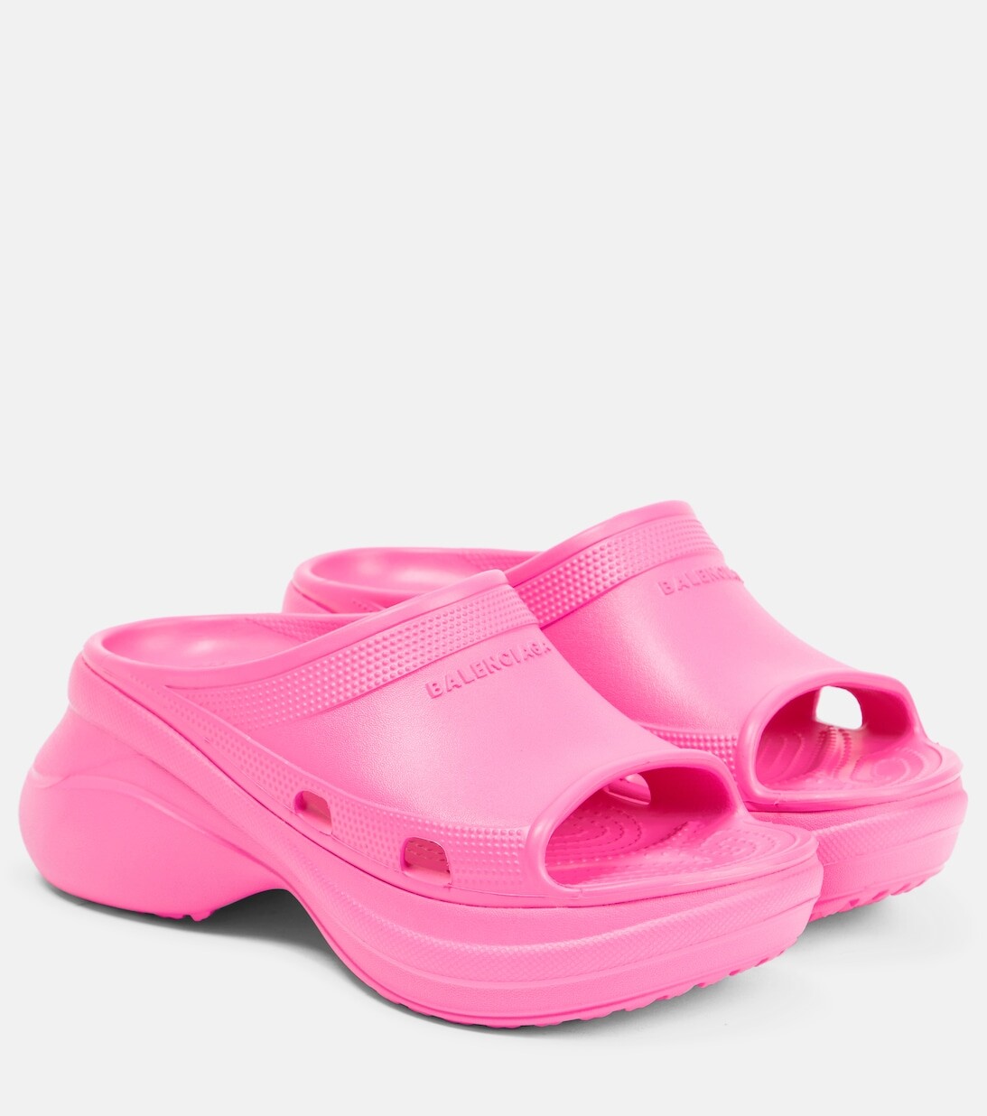 Резиновые мюли Pool Crocs Balenciaga, розовый