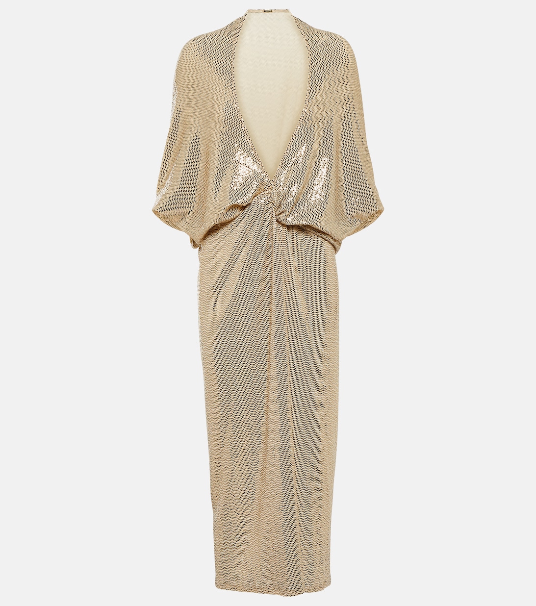 Платье миди Kimel со сборками и пайетками DODO BAR OR, золотой