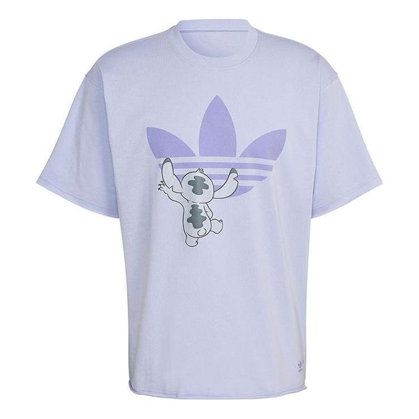 Футболка adidas originals x Disney Crossover Solid Color Stitch Cartoon Pattern Printing Short Sleeve Lavender T-Shirt, мультиколор