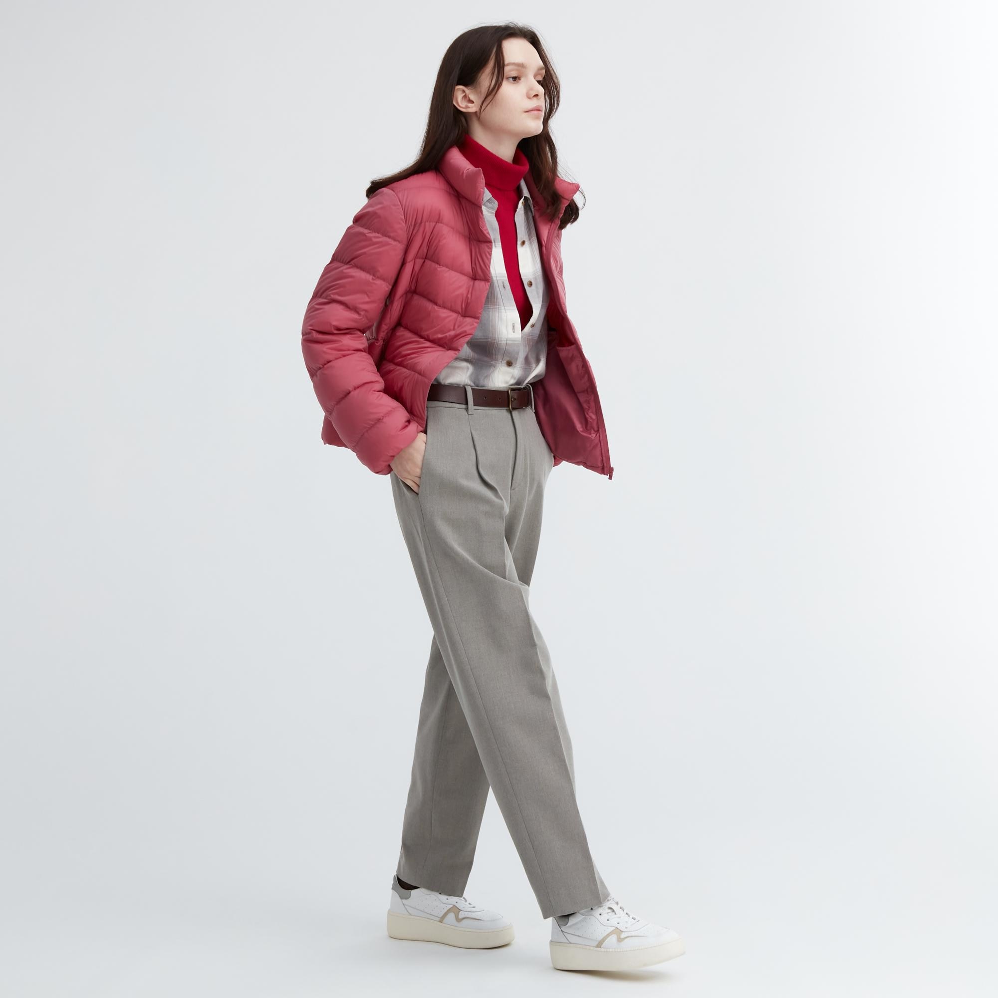 

Зауженные брюки Heat Tech Uniqlo, серый