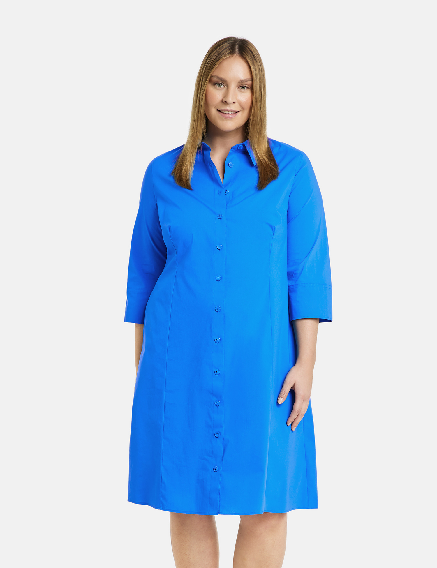 Платье SAMOON Langarm kurz, цвет Digital Blue цена и фото