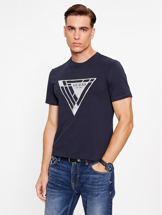 

Футболка узкого кроя Guess, синий