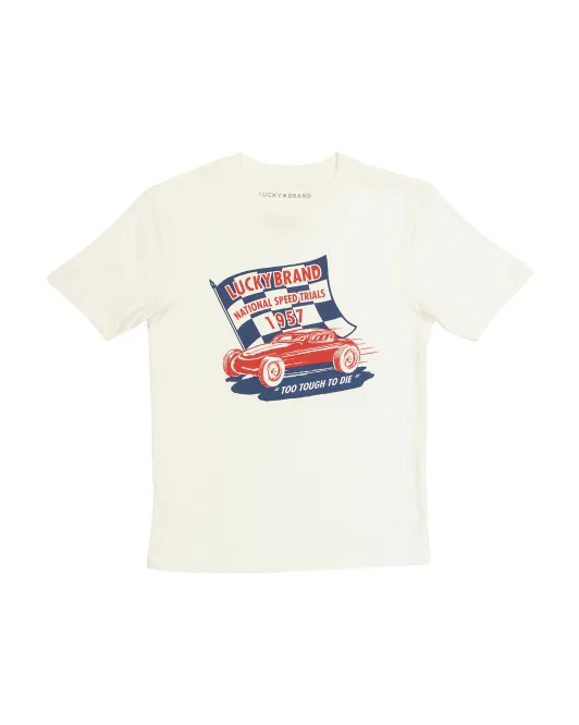 

Футболка с короткими рукавами Big Boy Racecar Lucky Brand, белый