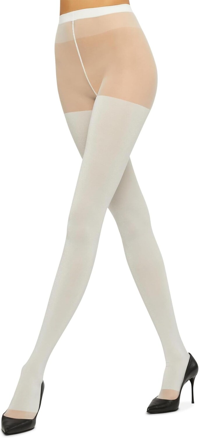 

Блестящие прозрачные колготки Wolford, цвет White/Silver