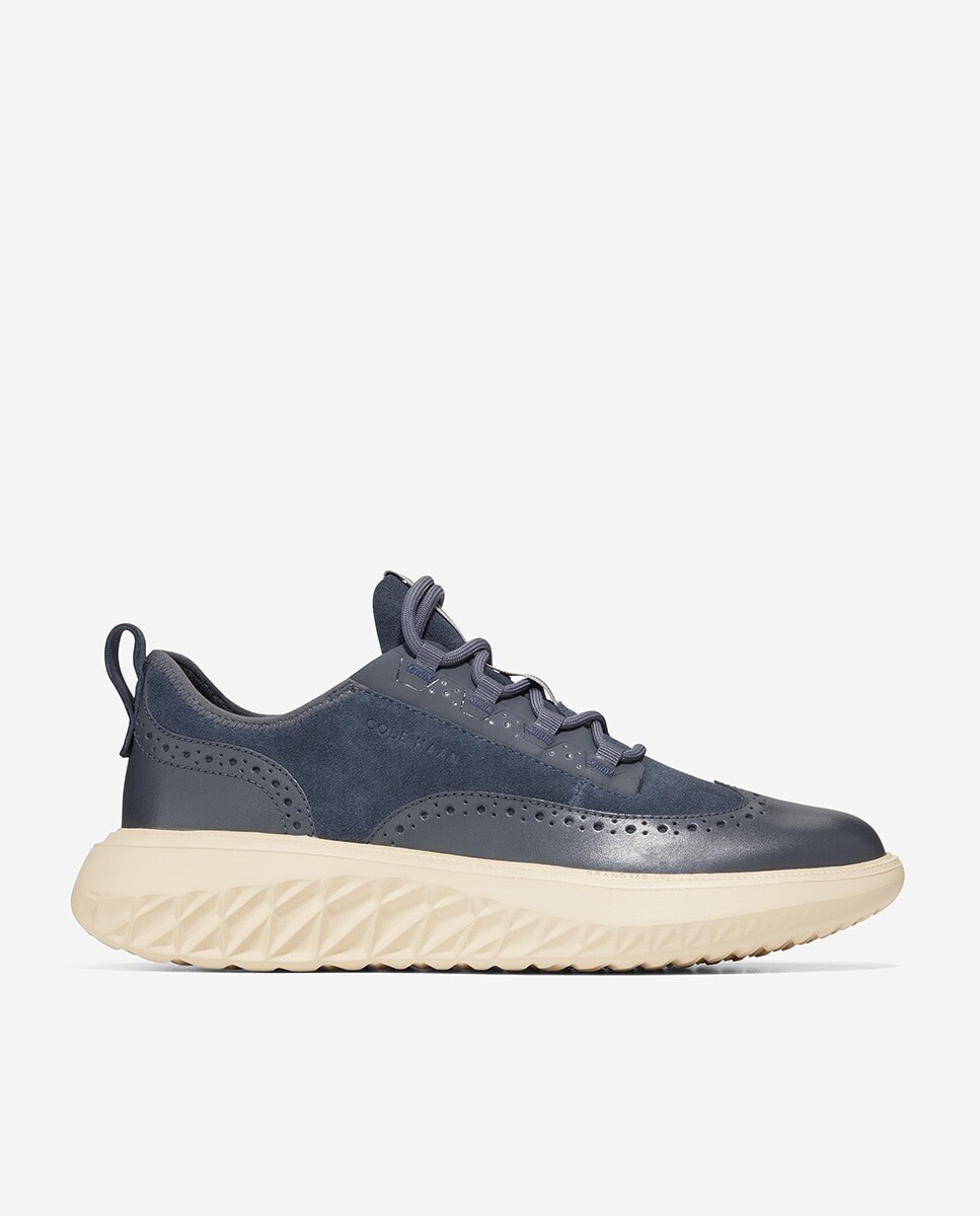 

Синие мужские кожаные кроссовки с кружевной застежкой Cole Haan, синий