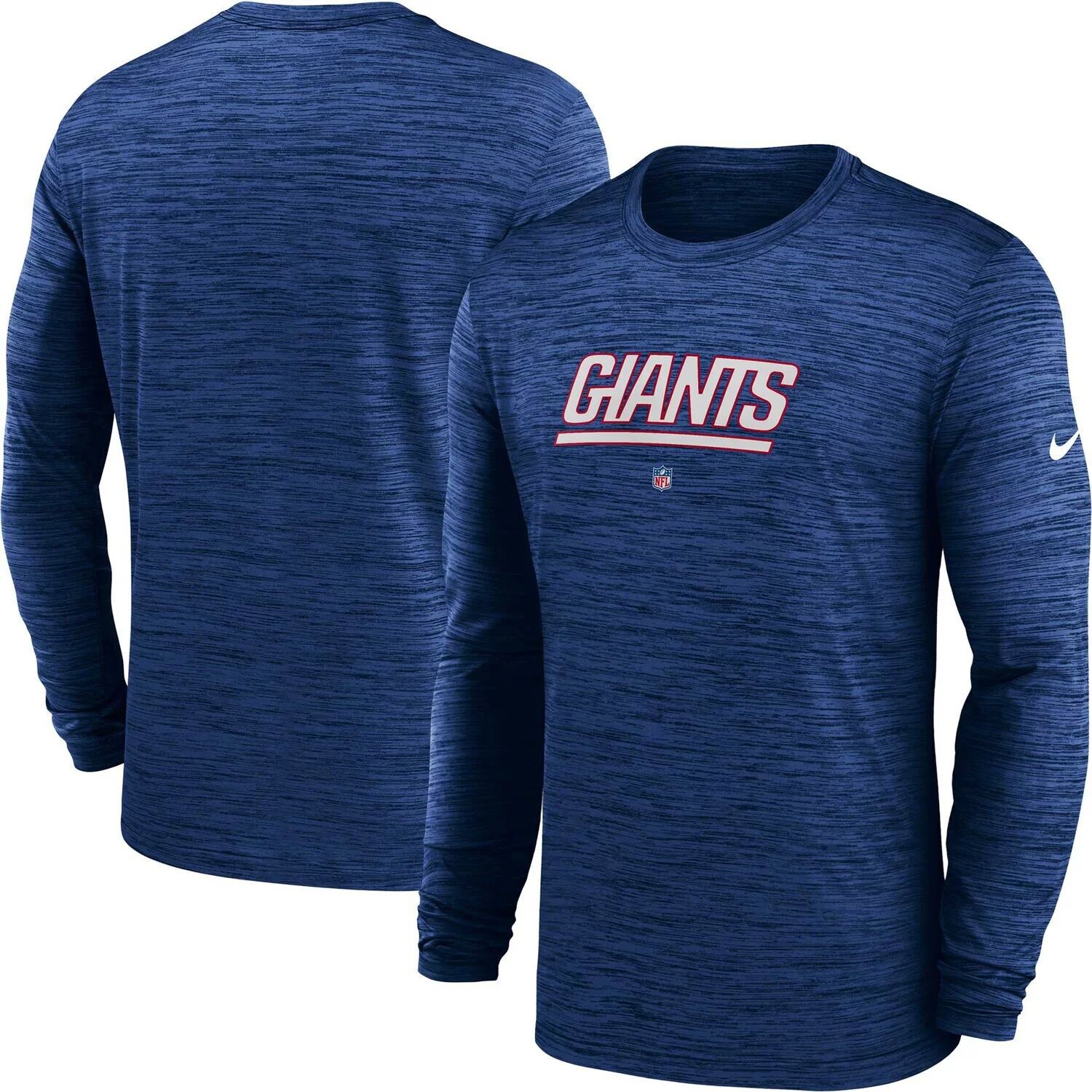

Мужская футболка с длинным рукавом Royal New York Giants Sideline Team Velocity Performance Nike