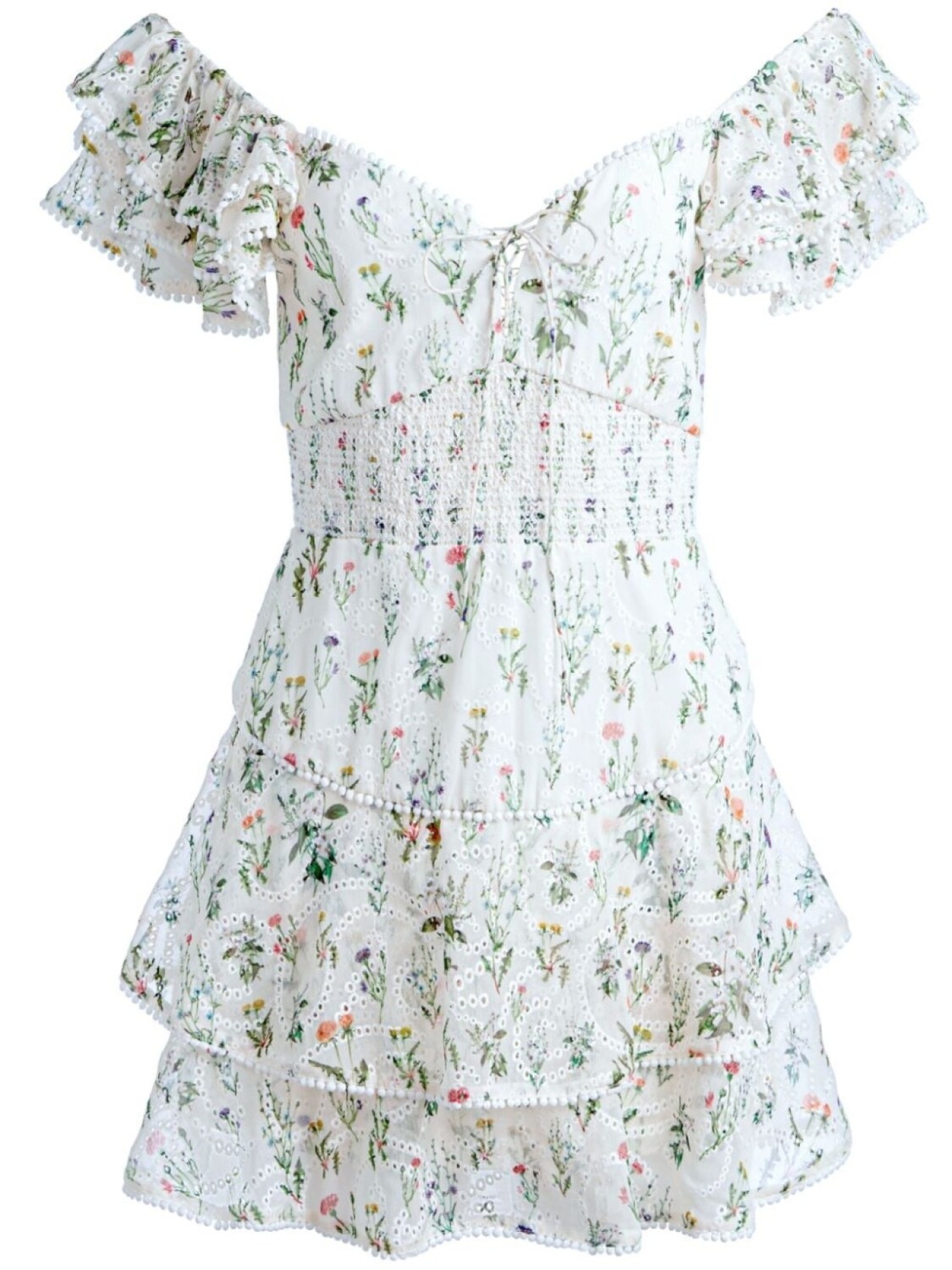 

Платье Hartford с цветочным принтом alice + olivia, белый