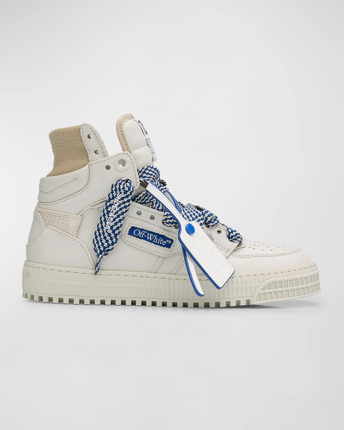 

Высокие кожаные кроссовки 3.0 Off Court Off-White, цвет Cream Navy Blue