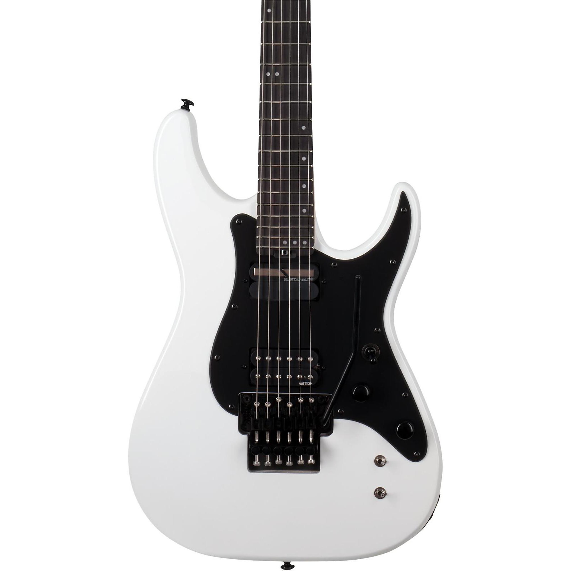 

Schecter Guitar Research Sun Valley Super Shredder Floyd Rose Электрогитара Глянцевая Белая Черная Накладка