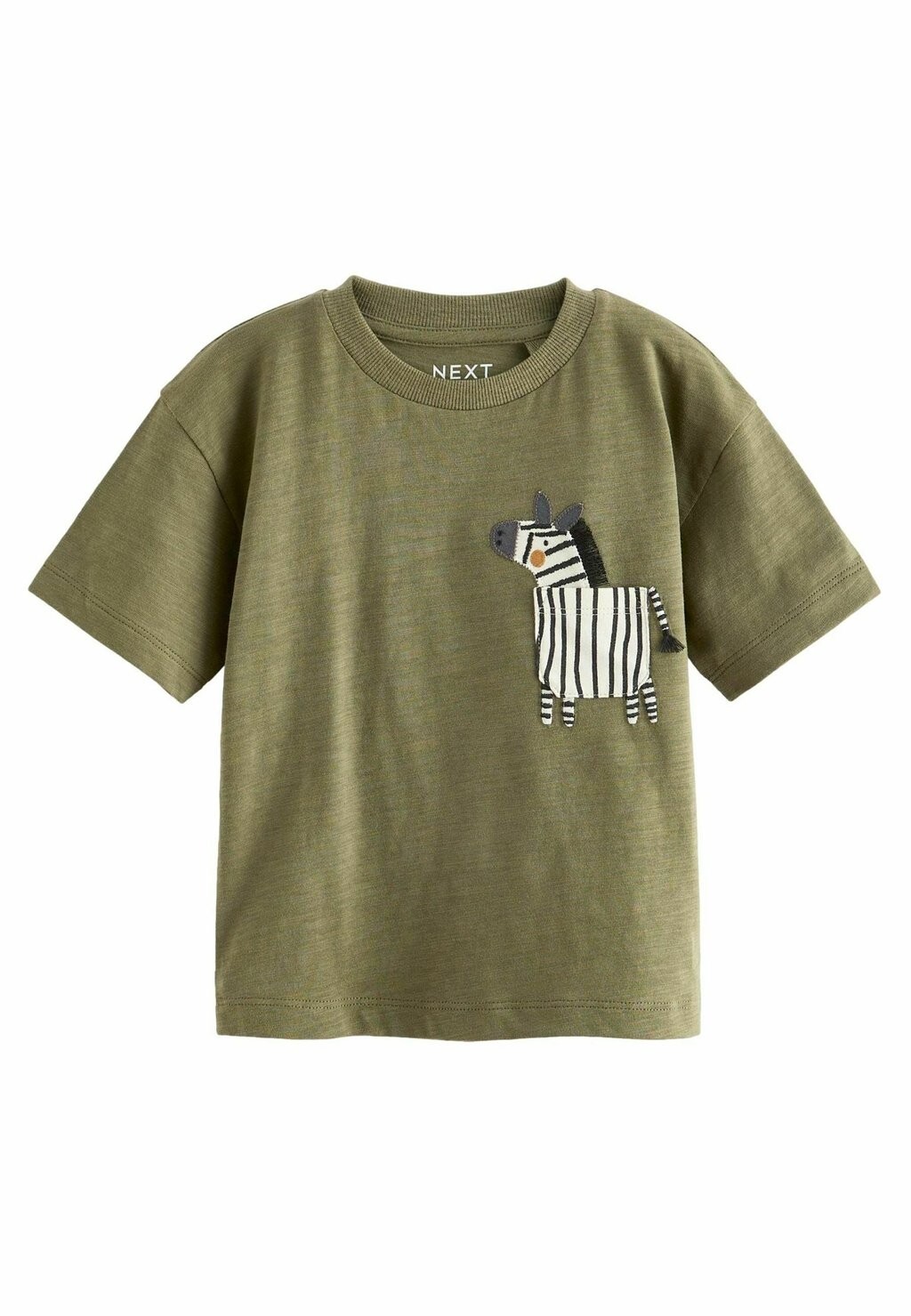 

Футболка с принтом SHORT SLEEVE POCKET Next, цвет khaki green zebra