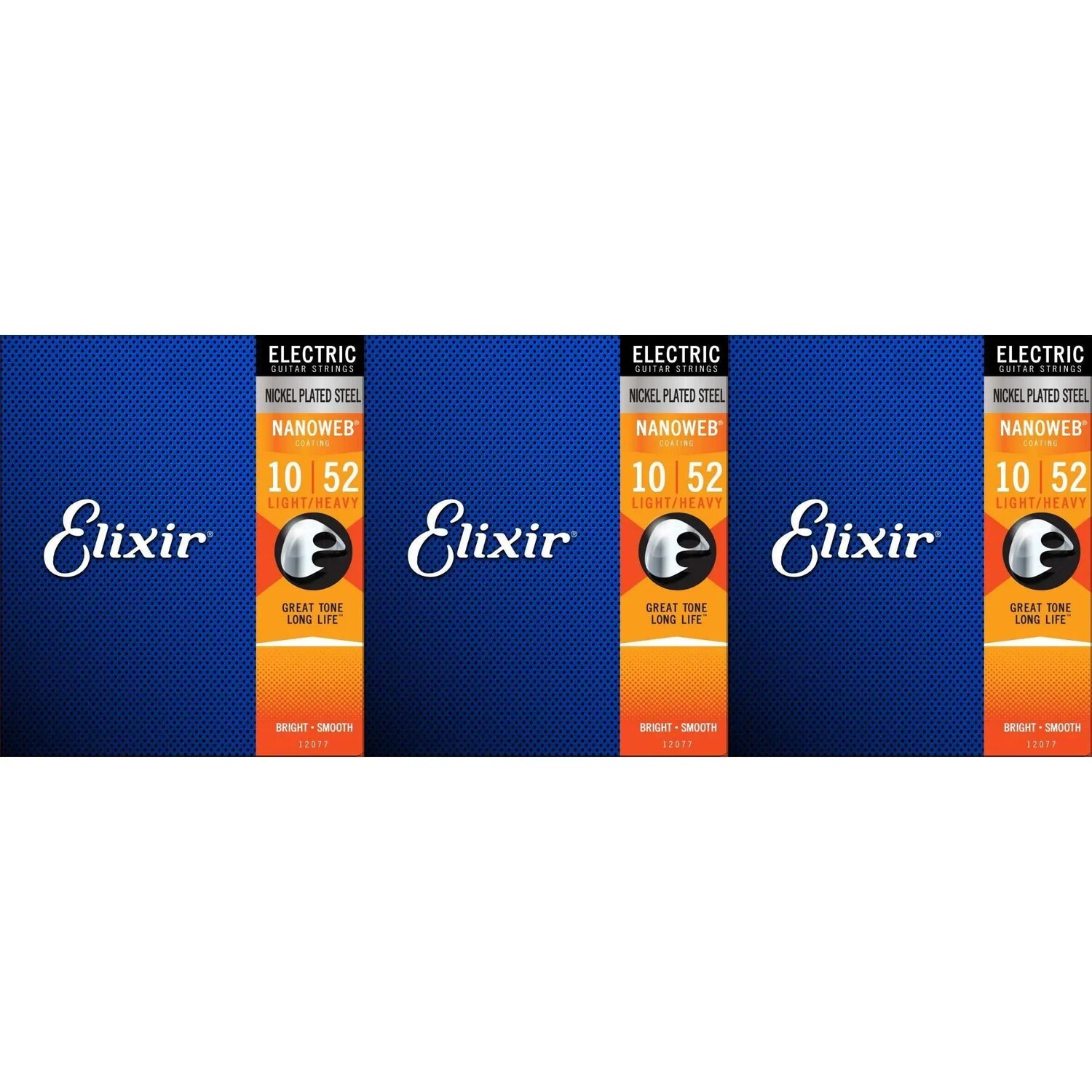 

Elixir Strings 12077 Струны для электрогитары Nanoweb — .010-.052 Light Top Heavy Bottom (3 шт.)