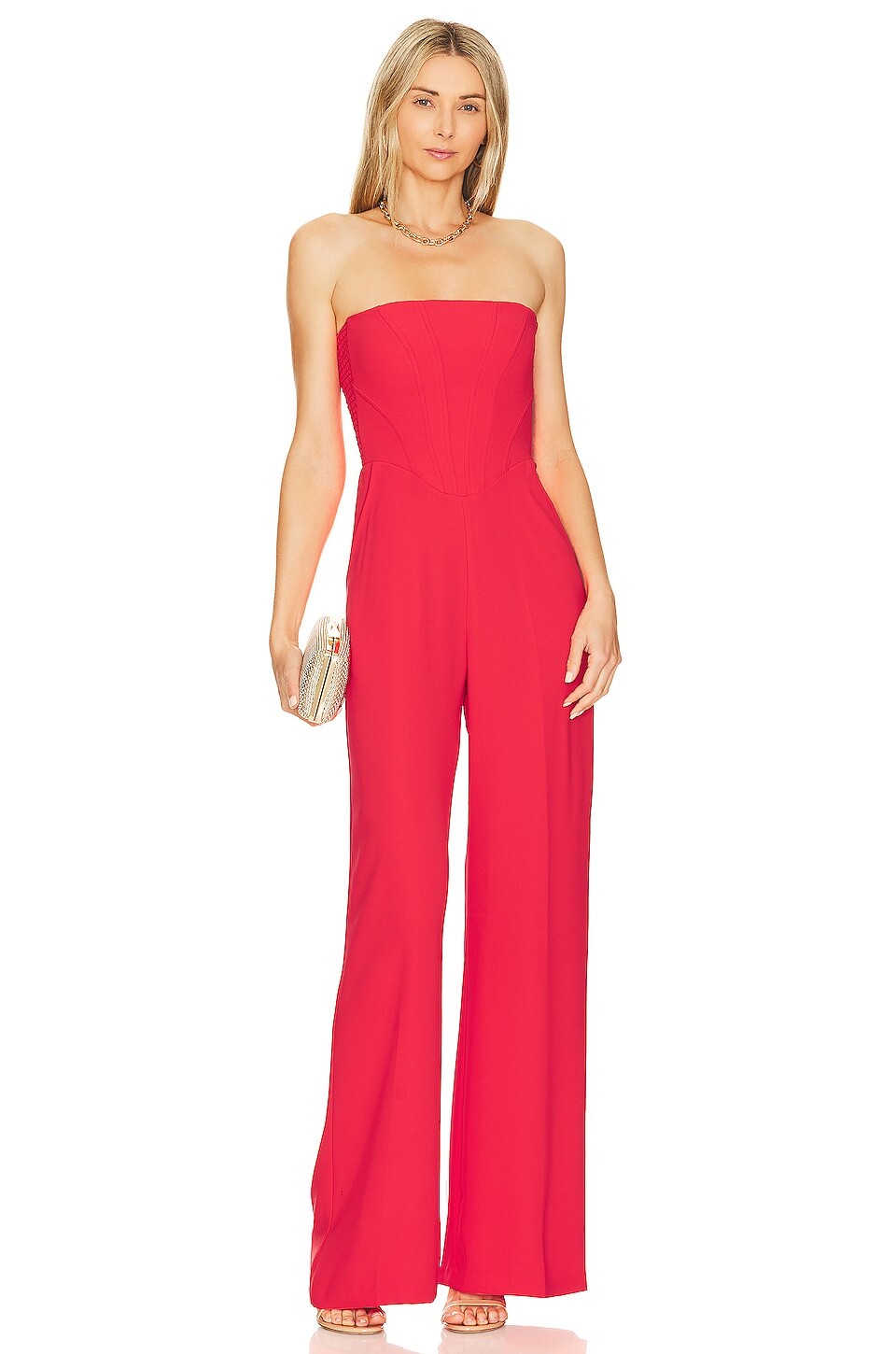 

Комбинезон Amanda Uprichard x REVOLVE Strapless Pittito, цвет Crimson