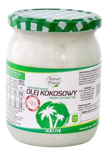 Нерафинированное кокосовое масло, 500 мл. Natur Planet