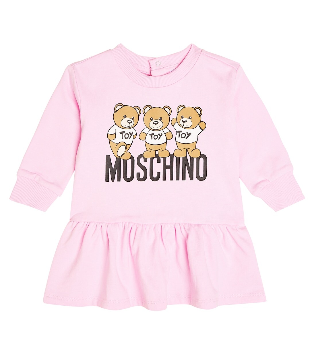 

Платье из хлопкового джерси baby teddy bear Moschino, розовый