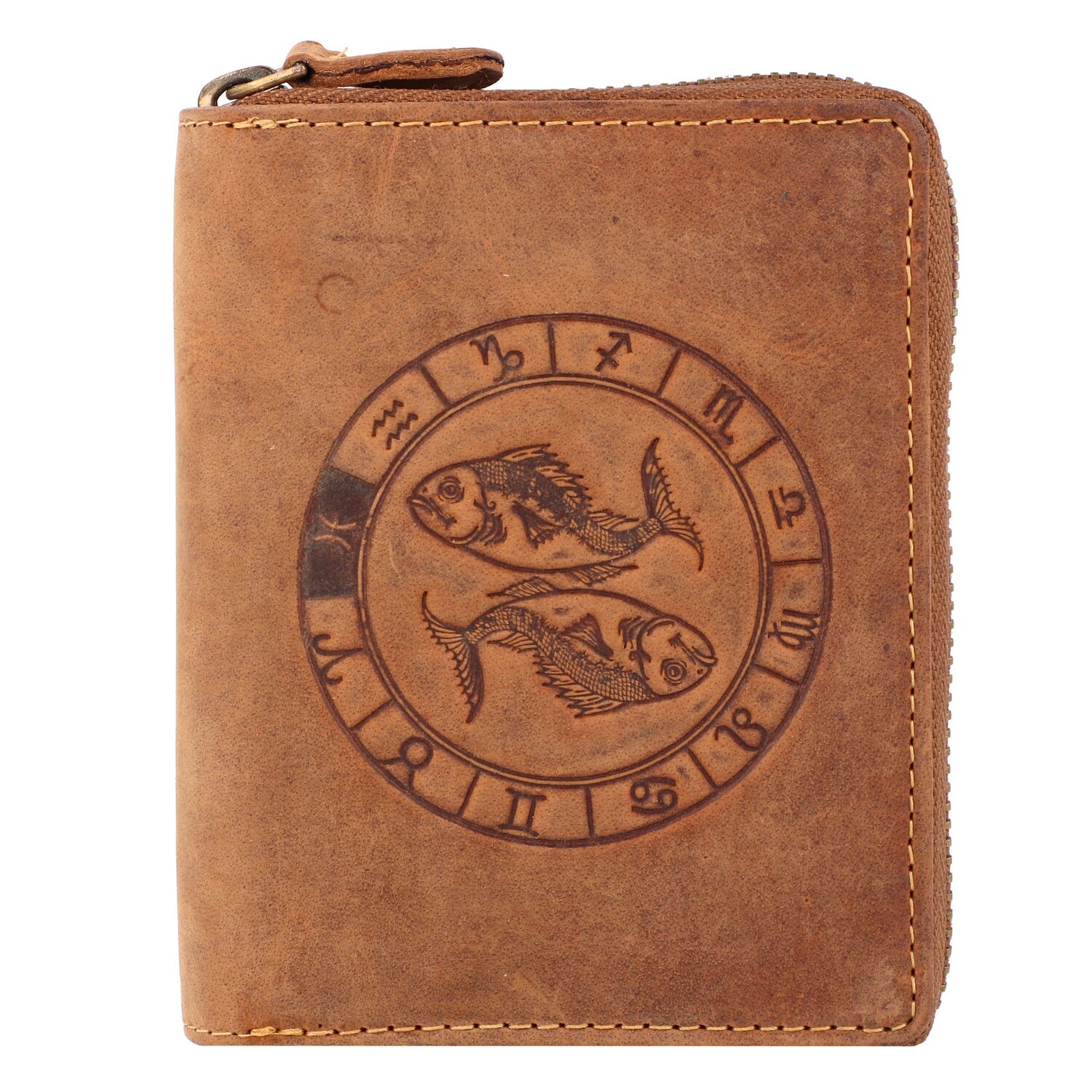 

Кошелек Greenburry Vintage Sternzeichen Leder 10 см, цвет fische