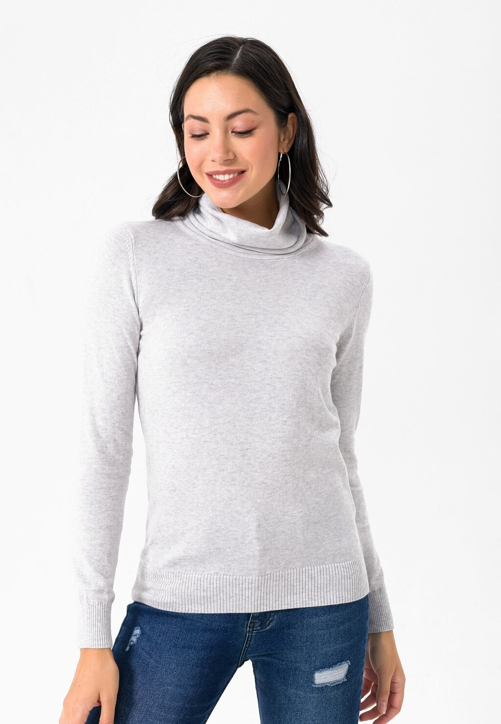 

Вязаный свитер TURTLENECK Felix Hardy, цвет grey