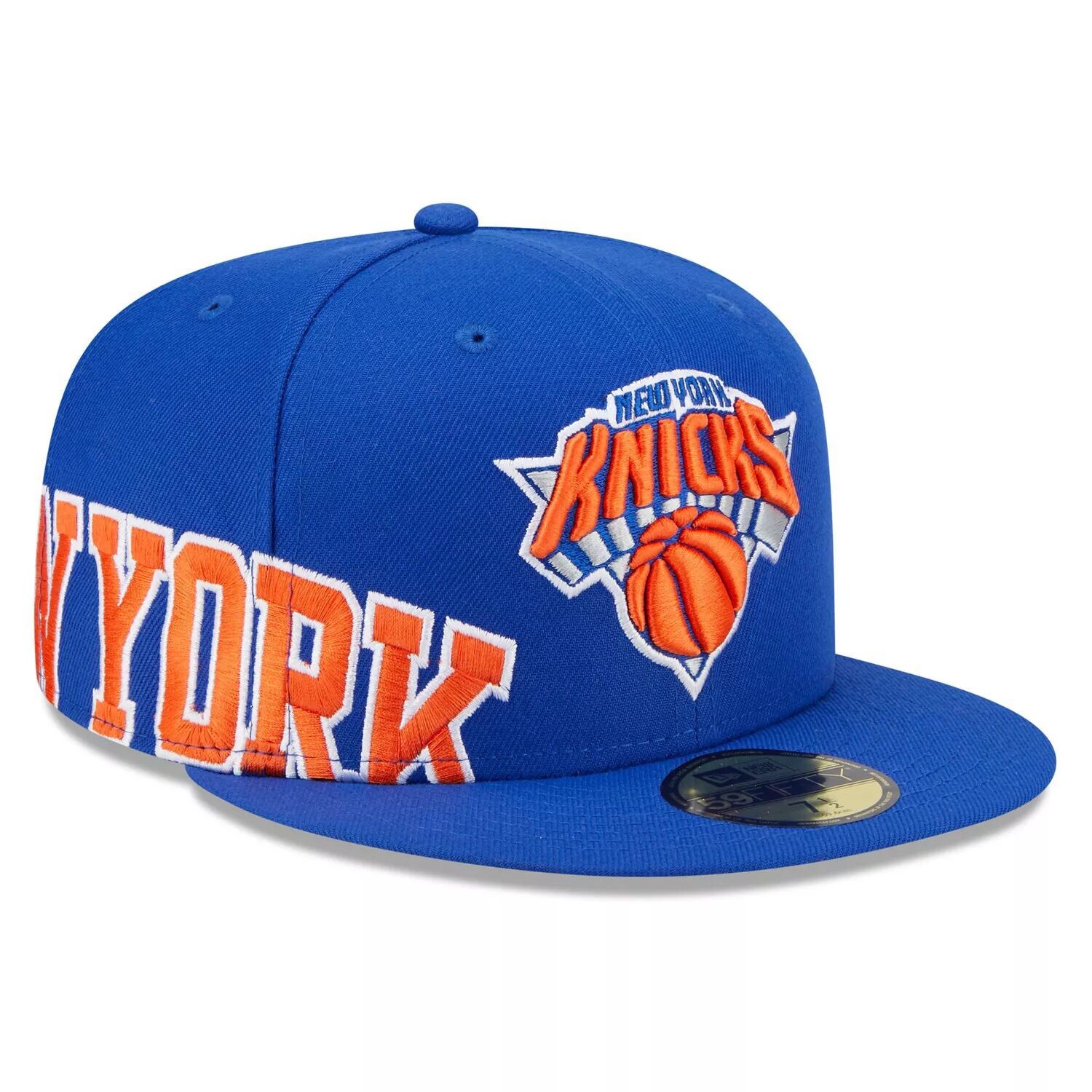 

Мужская приталенная кепка New Era Blue New York Knicks Side Arch Jumbo 59FIFTY