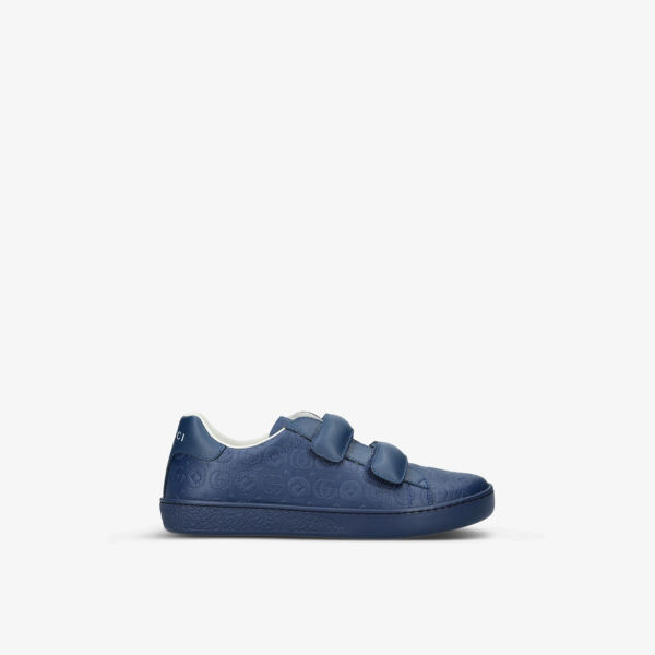 

Кроссовки New Ace из тисненой кожи 5-10 лет Gucci, темно-синий