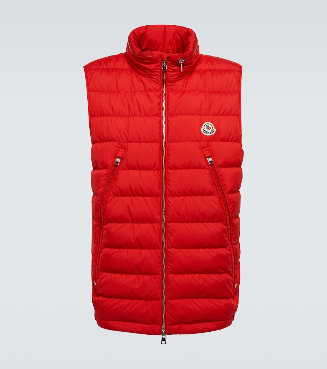 

Албыт стеганый жилет на пуху Moncler, красный