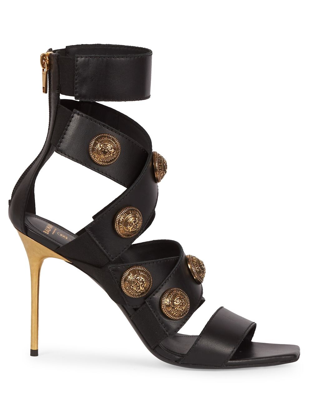 

Кожаные сандалии Alma с ремешками Balmain