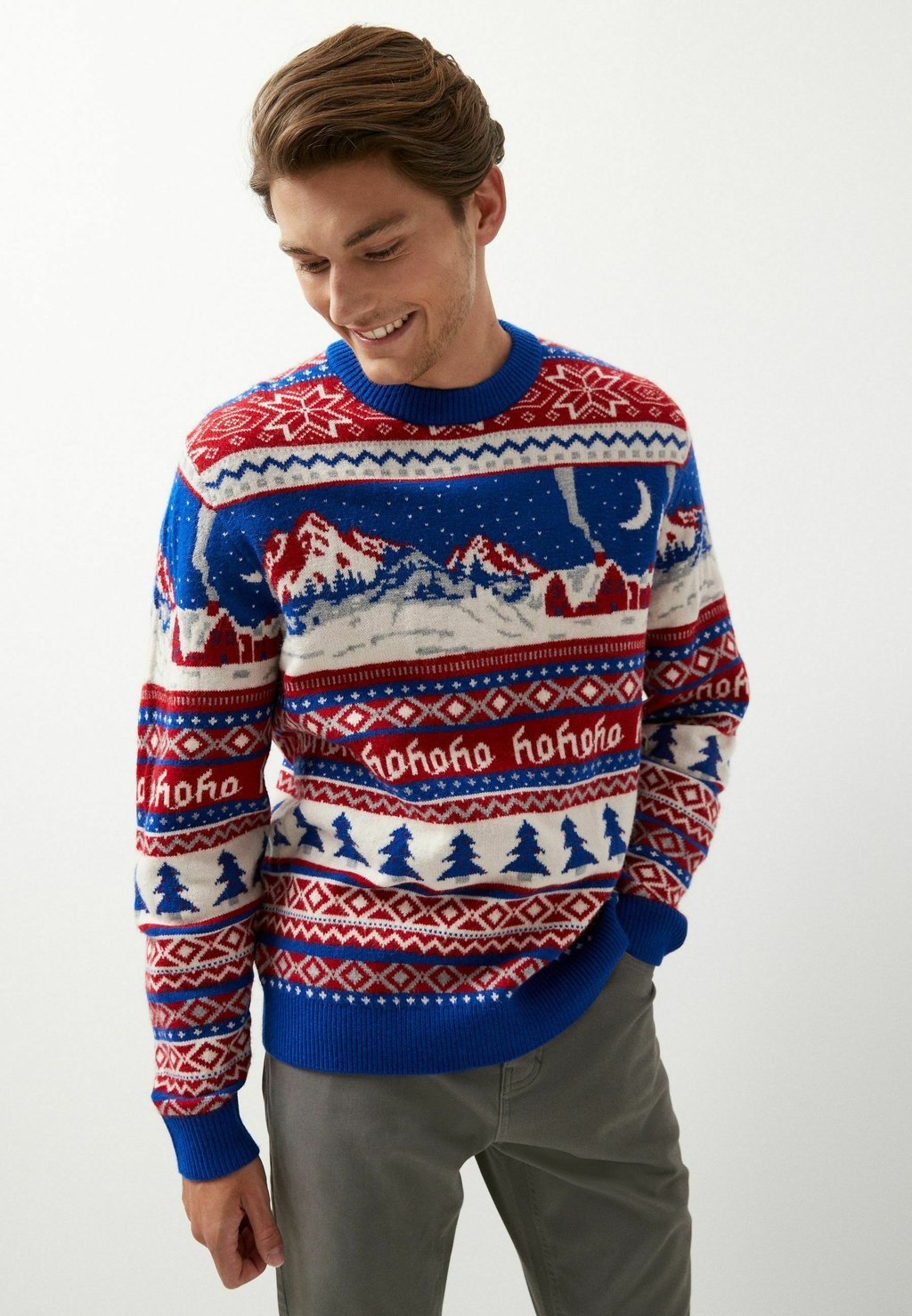 Вязаный свитер CHRISTMAS Next, цвет red blue вязаный свитер christmas next цвет ecru snowflake