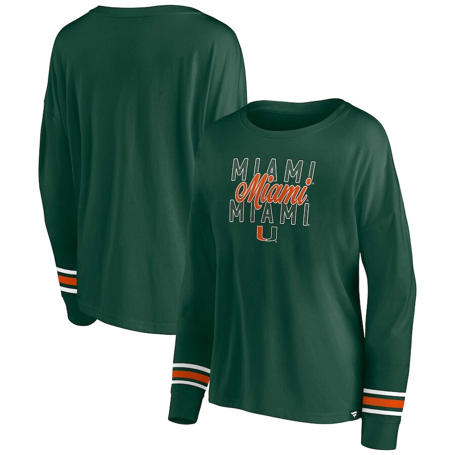 

Футболка с длинным рукавом Fanatics Branded Miami Hurricanes, зеленый